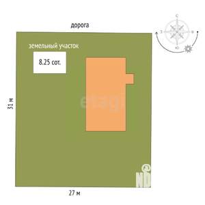 Дом 108м², 1-этажный, участок 9 сот.  