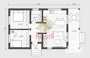 Дом 75м&sup2;, 1-этажный, участок 8 сот.  