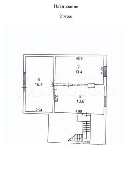 Дом 108м², 2-этажный, участок 6 сот.  