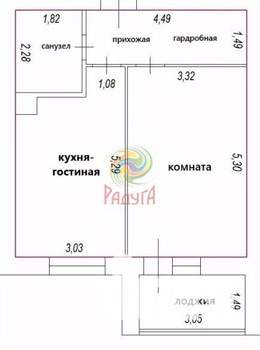 1-к квартира, на длительный срок, 48м2, 4/10 этаж