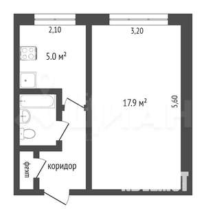 1-к квартира, на длительный срок, 31м2, 3/5 этаж