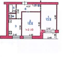 2-к квартира, вторичка, 50м2, 4/9 этаж