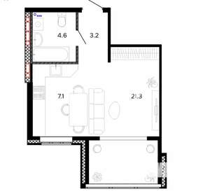 1-к квартира, вторичка, 37м2, 2/6 этаж