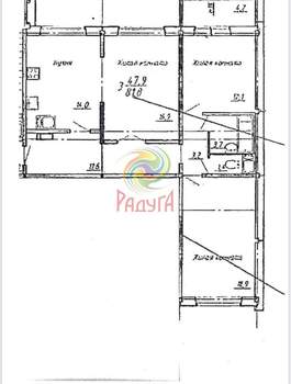 3-к квартира, вторичка, 82м2, 4/17 этаж