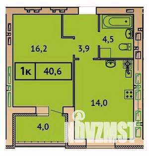 1-к квартира, вторичка, 41м2, 8/9 этаж