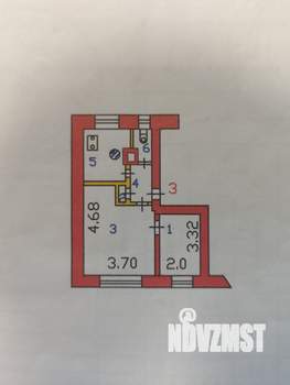 2-к квартира, вторичка, 33м2, 2/2 этаж