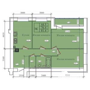 3-к квартира, вторичка, 81м2, 3/14 этаж