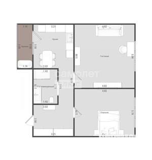 2-к квартира, вторичка, 72м2, 8/10 этаж