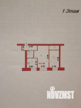 2-к квартира, вторичка, 43м2, 1/5 этаж