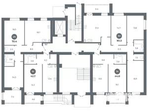 Студия квартира, вторичка, 70м2, 1/9 этаж