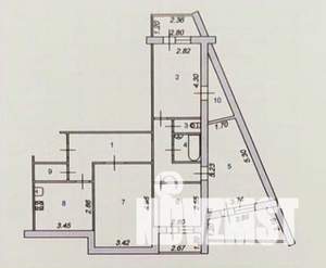 4-к квартира, вторичка, 94м2, 1/9 этаж