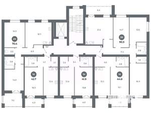 Студия квартира, вторичка, 43м2, 5/9 этаж
