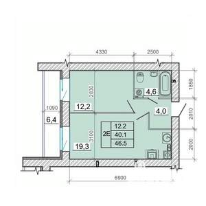 1-к квартира, вторичка, 47м2, 3/14 этаж