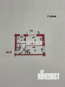 2-к квартира, вторичка, 42м2, 3/5 этаж