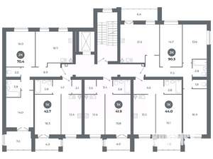 Студия квартира, вторичка, 42м2, 3/9 этаж