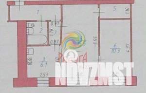 2-к квартира, вторичка, 44м2, 1/5 этаж