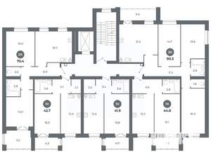 Студия квартира, вторичка, 42м2, 5/9 этаж