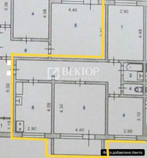 3-к квартира, вторичка, 74м2, 4/9 этаж