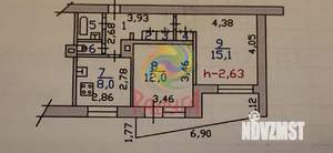 2-к квартира, вторичка, 52м2, 1/9 этаж