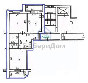 2-к квартира, вторичка, 86м2, 6/10 этаж