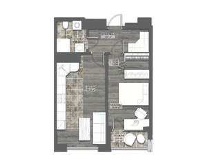 1-к квартира, строящийся дом, 53м2, 14/14 этаж