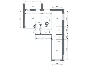 Студия квартира, вторичка, 90м2, 5/9 этаж