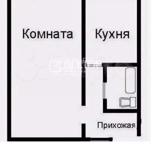 1-к квартира, вторичка, 33м2, 1/5 этаж
