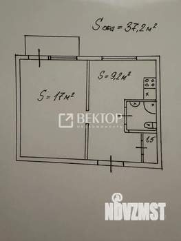 1-к квартира, вторичка, 37м2, 7/9 этаж