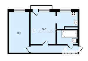 2-к квартира, вторичка, 44м2, 2/5 этаж