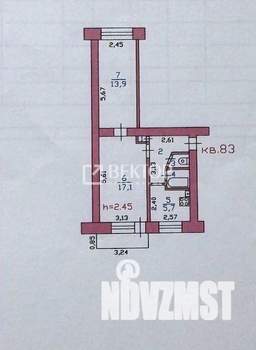 2-к квартира, вторичка, 46м2, 2/5 этаж
