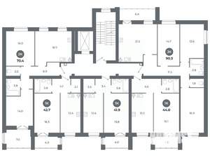 Студия квартира, вторичка, 44м2, 5/9 этаж
