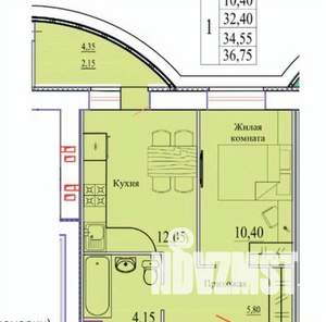 1-к квартира, вторичка, 37м2, 7/11 этаж