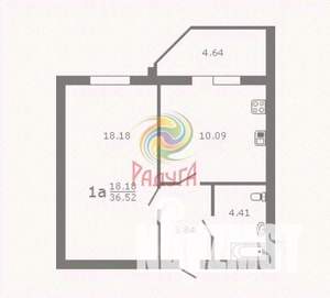 1-к квартира, вторичка, 40м2, 3/9 этаж