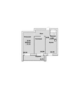 2-к квартира, вторичка, 67м2, 4/9 этаж