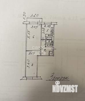 2-к квартира, вторичка, 47м2, 3/5 этаж