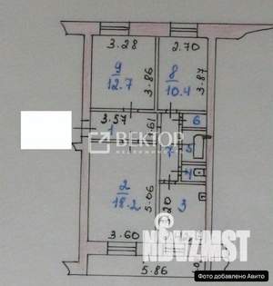 3-к квартира, вторичка, 65м2, 4/5 этаж