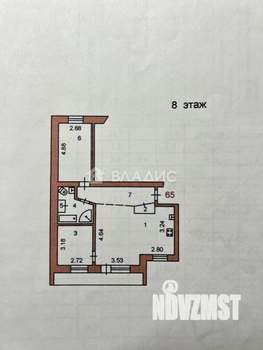 2-к квартира, вторичка, 61м2, 8/9 этаж