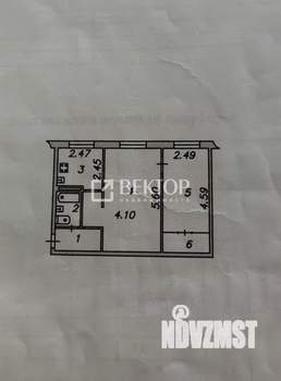 2-к квартира, вторичка, 44м2, 1/5 этаж
