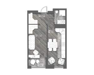 1-к квартира, строящийся дом, 47м2, 14/14 этаж