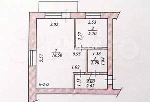 1-к квартира, вторичка, 32м2, 1/5 этаж