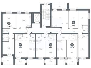 Студия квартира, вторичка, 43м2, 4/9 этаж