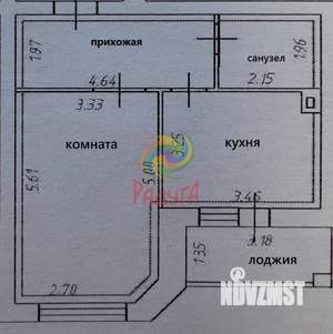 1-к квартира, вторичка, 47м2, 8/10 этаж