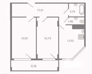2-к квартира, вторичка, 78м2, 18/18 этаж