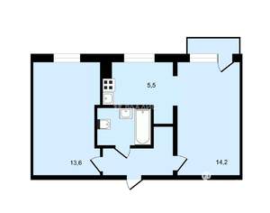2-к квартира, вторичка, 41м2, 3/5 этаж