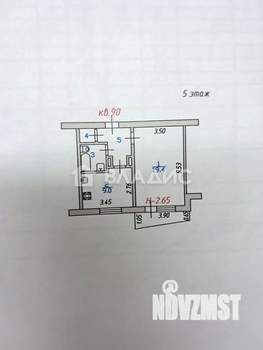 1-к квартира, вторичка, 37м2, 5/9 этаж
