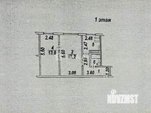 2-к квартира, вторичка, 46м2, 1/5 этаж