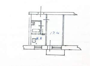 1-к квартира, вторичка, 32м2, 5/5 этаж