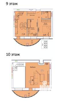 2-к квартира, вторичка, 97м2, 9/9 этаж