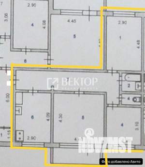 3-к квартира, вторичка, 74м2, 4/9 этаж