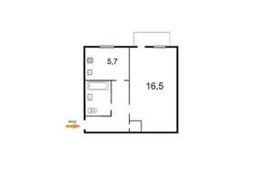 1-к квартира, вторичка, 31м2, 3/5 этаж